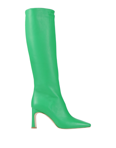 LIU •JO LIU •JO LEONIE HANNE X LIU •JO WOMAN BOOT GREEN SIZE 8 SOFT LEATHER