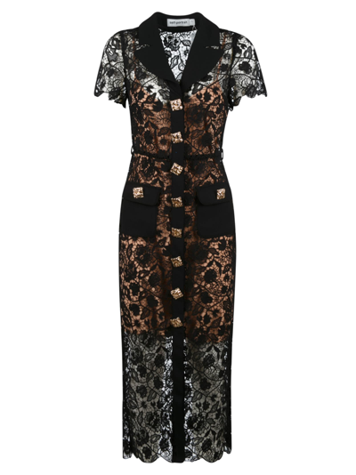 SELF-PORTRAIT MAGNOLIA LACE MIDI DRESS