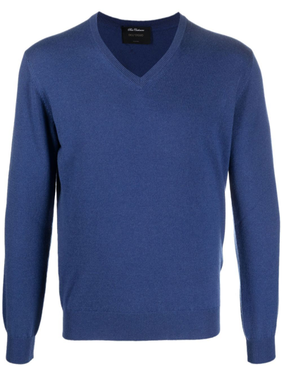 DELL'OGLIO V-NECK FINE-KNIT JUMPER