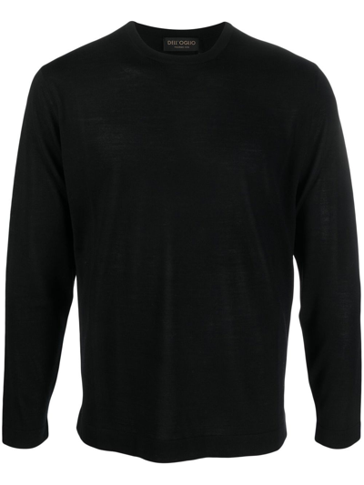 DELL'OGLIO CREW NECK FINE-KNIT JUMPER