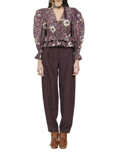 ULLA JOHNSON Ren Blouse in Heliotrope