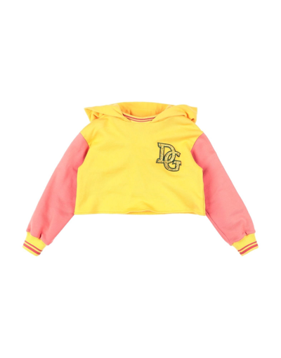 DOLCE & GABBANA DOLCE & GABBANA TODDLER GIRL SWEATSHIRT YELLOW SIZE 5 COTTON
