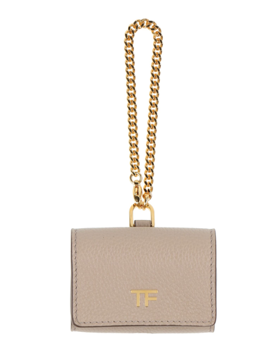 TOM FORD TOM FORD WOMAN COIN PURSE SAND SIZE - SOFT LEATHER