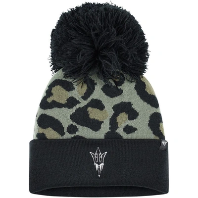 47 BRAND '47 HUNTER GREEN ARIZONA STATE SUN DEVILS BAGHEERA CUFFED KNIT HAT WITH POM