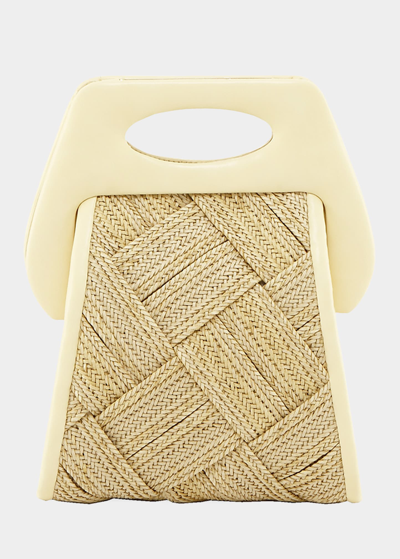THEMOIRÈ CLORI WOVEN STRAW TOP-HANDLE BAG