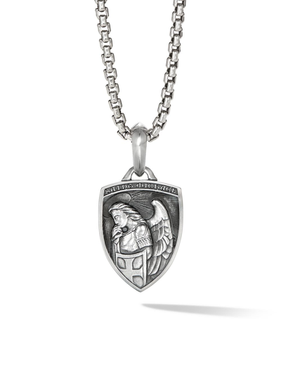 DAVID YURMAN STERLING SILVER ST. MICHAEL AMULET (26MM)
