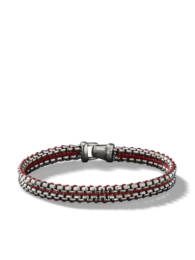 DAVID YURMAN STERLING SILVER WOVEN BOX CHAIN BRACELET (10MM)