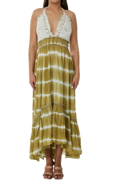 RANEE'S RANEES EMBELLISHED HALTER MAXI DRESS