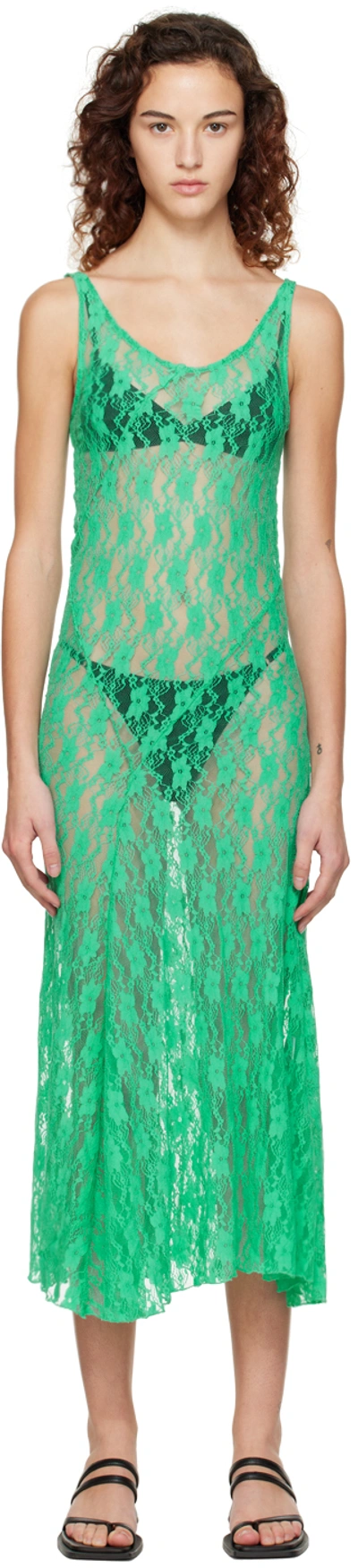 GIMAGUAS GREEN FLORENCE MAXI DRESS