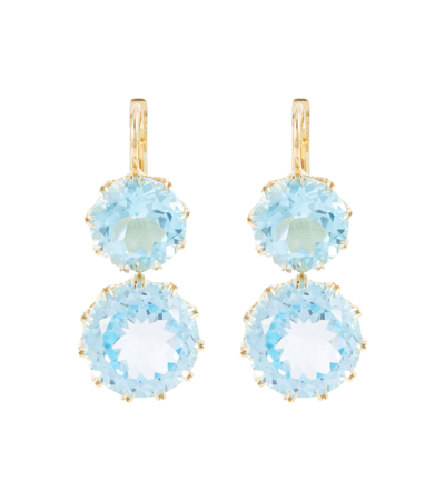 ILEANA MAKRI 18KT YELLOW GOLD EARRINGS WITH TOPAZ