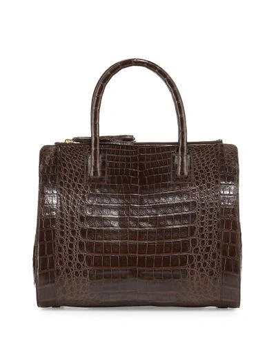 NANCY GONZALEZ CROCODILE LARGE DOUBLE-ZIP TOTE BAG