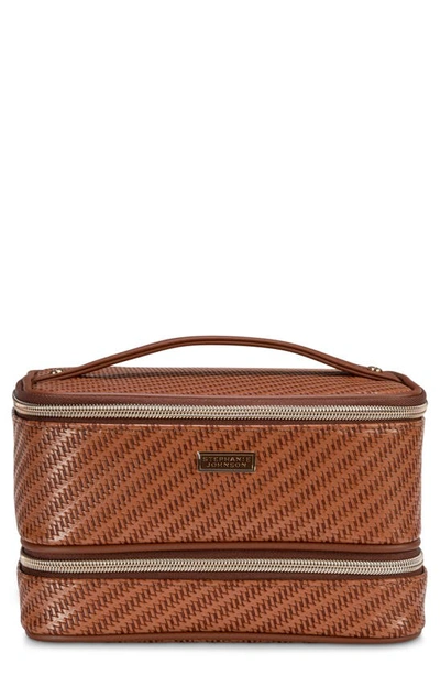 STEPHANIE JOHNSON STEPHANIE JOHNSON ROSEWOOD COGNAC JENNY TRAIN COSMETICS CASE