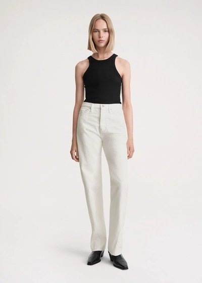 TOTÊME TWISTED SEAM DENIM FULL LENGTH OFF-WHITE