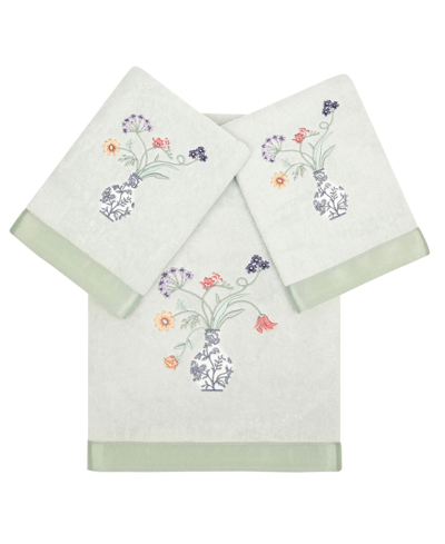 LINUM HOME TURKISH COTTON STELLA EMBELLISHED 3-PC. BATH TOWEL SET