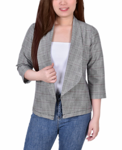 NY COLLECTION WOMEN'S 3/4 SLEEVE PONTE JACKET