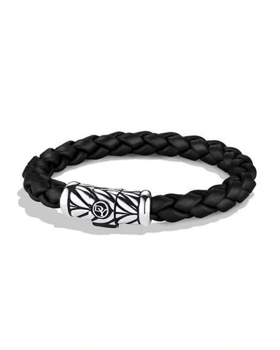 DAVID YURMAN MEN'S CHEVRON WOVEN RUBBER BRACELET, 8MM