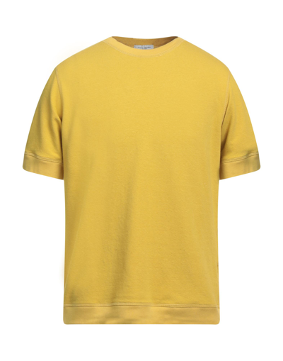 PAOLO PECORA PAOLO PECORA MAN SWEATSHIRT YELLOW SIZE L COTTON