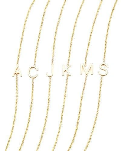 MAYA BRENNER DESIGNS 14K YELLOW GOLD LETTER BRACELET
