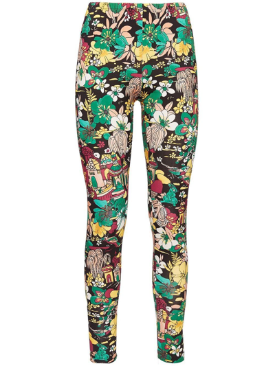 LA DOUBLEJ FLORAL-PRINT LEGGINGS