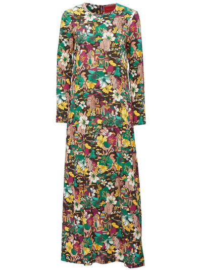 LA DOUBLEJ SWING FLORAL-PRINT DRESS