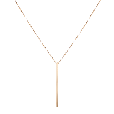 AURATE NEW YORK AURATE NEW YORK LONG GOLD BAR DROP NECKLACE