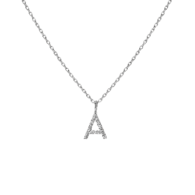 AURATE NEW YORK AURATE NEW YORK CLASSIC DIAMOND LETTER NECKLACE