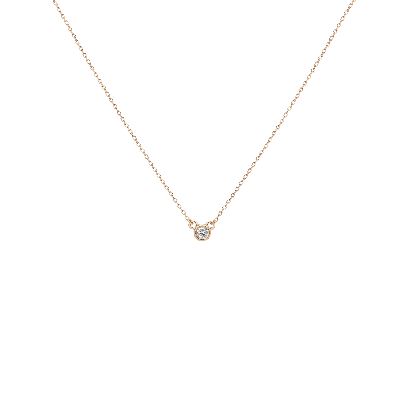 AURATE NEW YORK AURATE NEW YORK MINI DIAMOND BEZEL NECKLACE