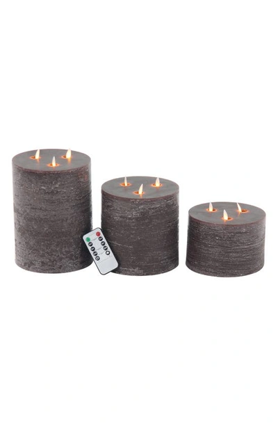 SONOMA SAGE HOME SONOMA SAGE HOME BROWN WAX TRADITIONAL FLAMELESS CANDLE WITH REMOTE CONTROL