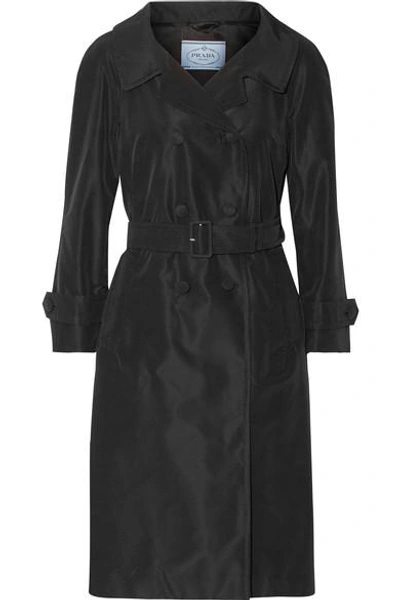 PRADA SILK-FAILLE TRENCH COAT