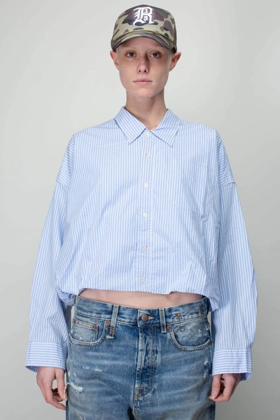 R13 GATHERED HEM SHIRT