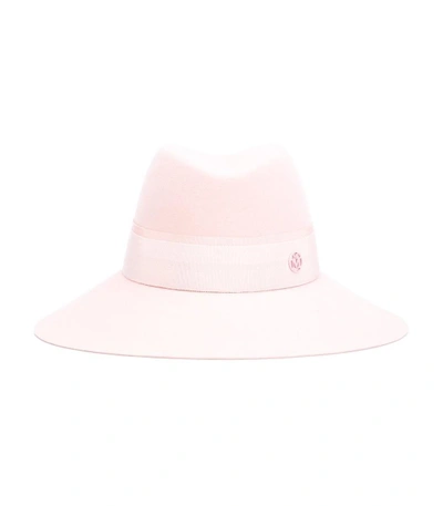 MAISON MICHEL Baby Pink 'Kate' Fedora Hat