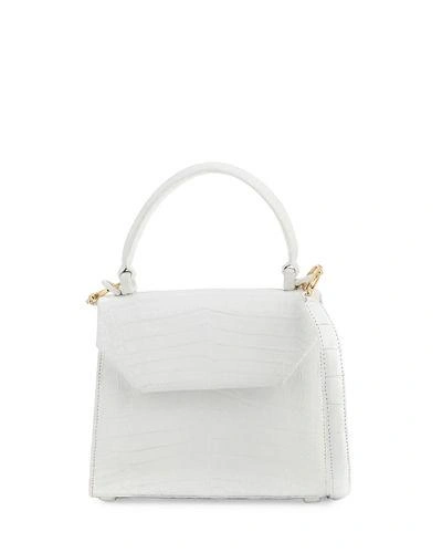 NANCY GONZALEZ Crocodile Small Flap Top-Handle Crossbody Bag