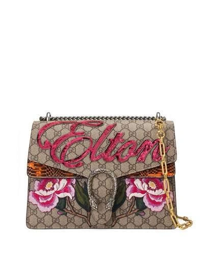 GUCCI DIONYSUS MEDIUM ELTON SHOULDER BAG, NEUTRAL/MULTI