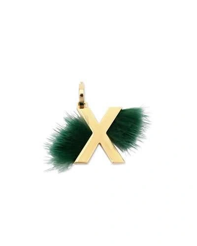FENDI ABClick Letter X Mink Charm for Handbag, Multi