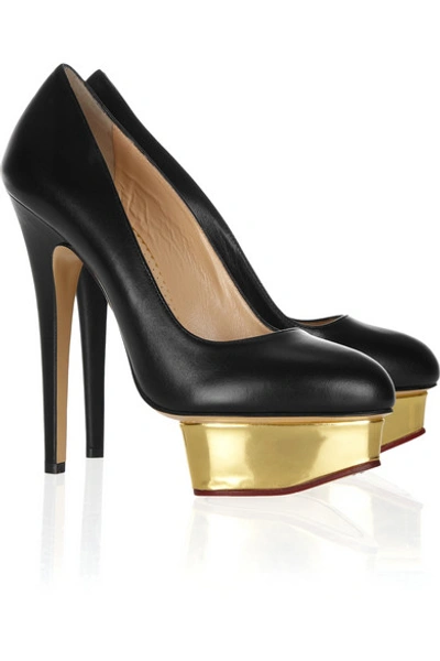 CHARLOTTE OLYMPIA THE DOLLY LEATHER PLATFORM PUMPS