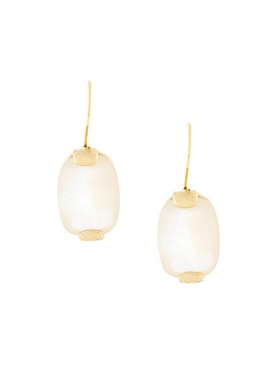 WOUTERS & HENDRIX WOUTERS & HENDRIX MY FAVOURITE MOTHER OF PEARL EARRINGS - WHITE