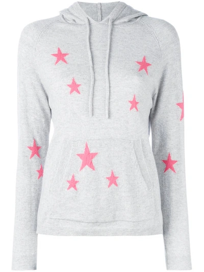 CHINTI & PARKER cashmere star printed hooded sweater