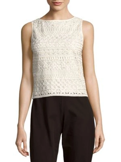ALICE AND OLIVIA Amal Sleeveless Embellished Top
