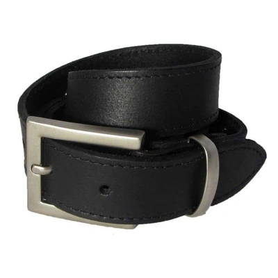 GUCCI MEN'S THE ORION BLACK BELT SILVER BUCKLE
