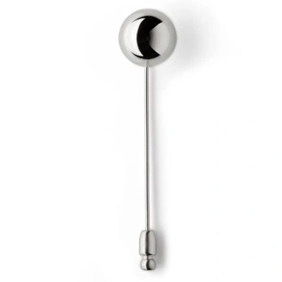 GUCCI MEN'S SILVER ORB LAPEL PIN