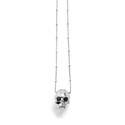 GUCCI WOMEN'S JAWLESS VAMPIRE SKULL PENDANT SILVER
