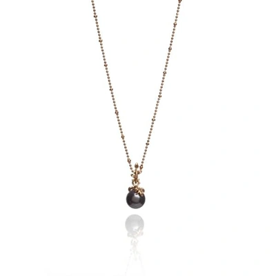 GUCCI WOMEN'S GOLD DARK PEARL PENDANT