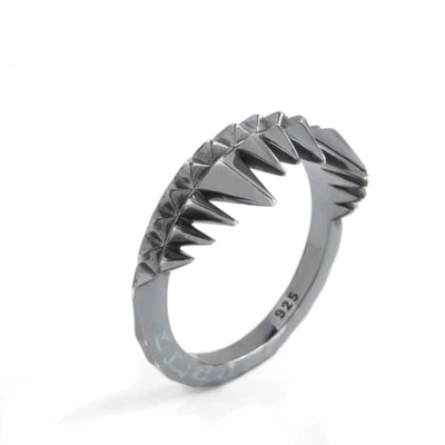 GUCCI WOMEN'S CROCODILE BITE RING BLACK