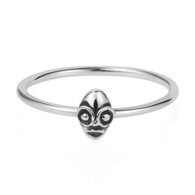 GUCCI WOMEN'S TINY VOODOO GHEDE RING SILVER