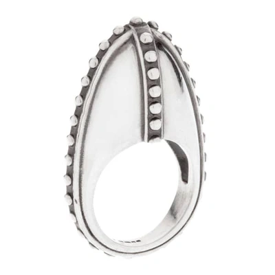 GUCCI WOMEN'S TRIBAL EGG RING - SILVER