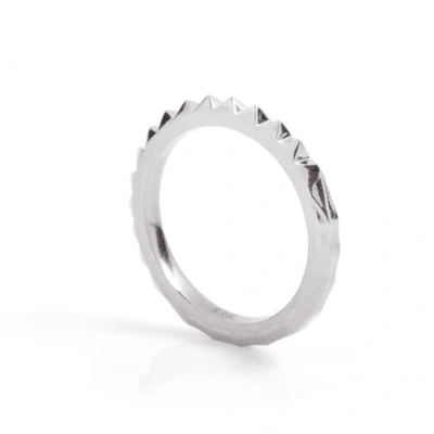 GUCCI WOMEN'S CROCODILE RING SILVER