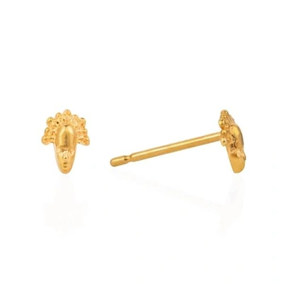 GUCCI WOMEN'S TINY VOODOO LEGBA EARRINGS GOLD