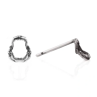 GUCCI WOMEN'S SHARK JAWBONE EARRINGS - SILVER