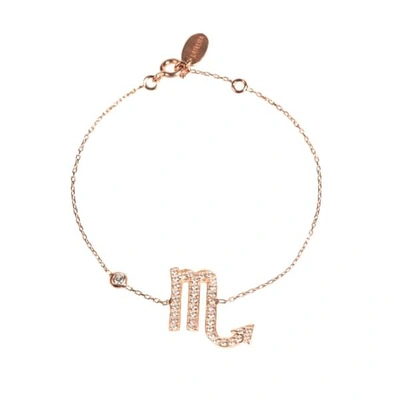 LATELITA LONDON WOMEN'S ROSE GOLD ZODIAC HOROSCOPE STAR SIGN BRACELET SCORPIO ROSEGOLD