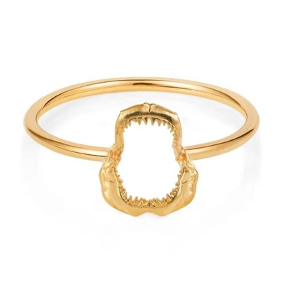 GUCCI WOMEN'S MINI SHARK JAWBONE RING GOLD VERMEIL
